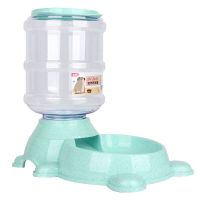 狗狗3.8L自动饮水器喂食器猫咪饮水器泰迪柯基金毛喝水宠物用品 绿色喂食器