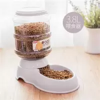 狗狗饮水器宠物自动喂食器喂水喝水器泰迪猫咪饮水机狗碗宠物用品 灰色 自动饮水器