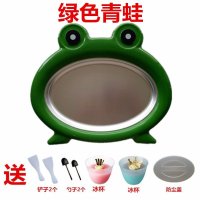 迷你炒酸奶机家用炒冰机儿童DIY冰淇淋机小型冰粥机炒冰盘炒雪糕 绿色青蛙 送2铲子2勺子2冰杯+防尘盖+食谱