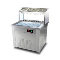 浩博炒冰机商用炒酸奶机不锈钢长锅炒冰粥机泰式炒冰淇淋卷机 小长锅