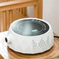 电陶炉煮茶器玻璃煮茶壶套装小型蒸汽蒸茶器全自动家用黑茶烧茶炉 (几何)白色电陶炉