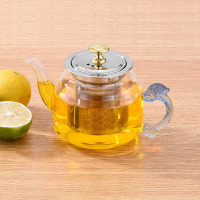 可明火煮茶器泡茶壶高硼硅玻璃茶具套装养生壶家用煮茶壶茶杯 龙把壶-400ml 单壶