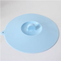 日本厨房保鲜盖杯盖硅胶大号密封防漏水杯盖子创意万能微波炉碗盖 北欧蓝一体大号盖14.5cm