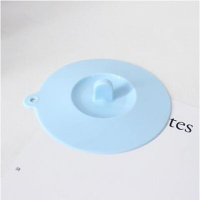 日本厨房保鲜盖杯盖硅胶大号密封防漏水杯盖子创意万能微波炉碗盖 北欧蓝一体小号盖10.5cm