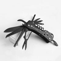 瑞士小刀 91mm都市猎人多功能精品折叠军刀 随身户外工具刀礼品刀 黑色1号+布袋 黑色礼盒包装