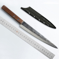 德国钼钒钢8寸西式厨师刀西餐刀切肉刀切片刀 刺身刀鱼生刀主厨刀 单刃日式鱼生刀