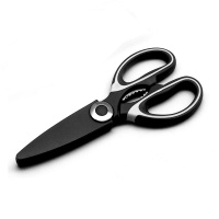 德国锋利厨房用强力不锈钢多功能剪刀家用鸡骨剪剪鱼食物剪保护套 黑色强力鸡骨剪带保护套