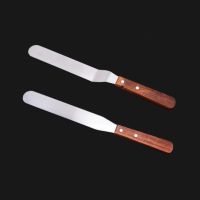 抹奶油刀不锈钢抹刀刮刀烘焙面包抹刀切蛋糕抹刀脱模刀裱花刀铲刀 不锈钢实木柄(直款+曲款) 10寸抹刀