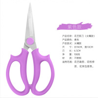 园艺花艺剪刀专业插花多功能宽头家用修花剪花店专用修花花艺剪子 504[魔幻紫色]强力花枝剪