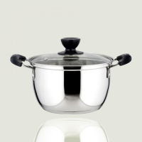 16/18/20/22/24/26加厚汤锅炖汤锅奶锅火锅蒸锅电磁炉煤气炉通用 双柄18CM