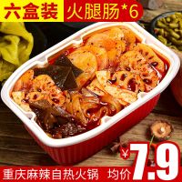 懒人火锅麻辣自热便携不辣自助小火锅速食方便麻辣烫 麻辣火锅6盒[送火腿肠*6]