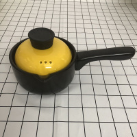 陶瓷奶锅婴儿宝宝辅食迷你家用小砂锅煮粥米糊泡面热牛奶单柄奶锅 1.3升无图案