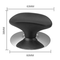 (通用型)锅盖把手防烫锅盖提手锅盖手柄通用锅盖头帽配件锅盖帽 树叶型(不锈钢底座) 两个装