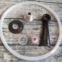 真空锅盖把手金养生炒锅锅盖帽铝合金压力阀把手配件密封圈通用 金属阀黑把手32白色密封圈