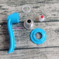 真空锅盖把手金养生炒锅锅盖帽铝合金压力阀把手配件密封圈通用 蓝色金属阀