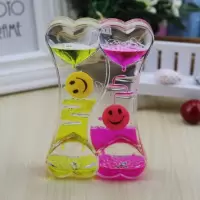 抖音同款创意油漏沙漏油滴漏水滴计时器生日情人节闺蜜摆件 桃心笑脸