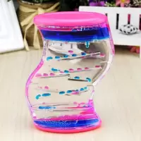 抖音潮流油滴油漏沙漏水滴液体减压发呆神器计时器摆件梦幻 S腰蓝粉