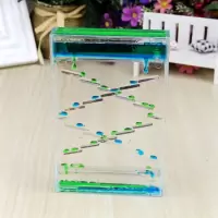 抖音潮流油滴油漏沙漏水滴液体减压发呆神器计时器摆件梦幻 四方滴蓝绿