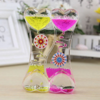 抖音潮流油滴油漏沙漏水滴液体减压发呆神器计时器摆件梦幻 新风车粉黄