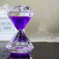抖音潮流油滴油漏沙漏水滴液体减压发呆神器计时器摆件梦幻 钻石紫色