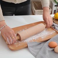 面粉棍/滚轴擀面棍/面包店烘培工具/实木面棍手工水饺面条棍子 5.0×41cm活动榉木擀面杖一个