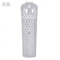 (送挂钩)无痕防尘筷子笼筒带盖沥水筷笼塑料厨房勺子筷子收纳盒 灰色 1个装(另送1个无痕挂钩)