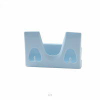 免打孔锅盖架置物架墙壁挂式收纳架锅盖菜板放置架筷子笼收纳架筒 蓝色 [3个装锅盖架含胶片]