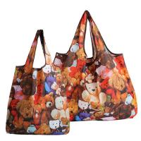 折叠便携妈咪买菜袋尼龙超市购物袋可承重力强收纳环保袋旅行袋 公仔