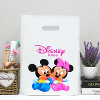 服装店袋子女童装衣服袋子购物袋塑料胶袋手提袋包装袋礼品袋批发 情侣米奇 宽15高20(50个)随机发买3送1