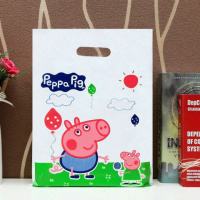 100个[特价款]服装店袋子塑料礼品包装袋购物袋装衣服袋子批发 多彩佩奇[100个] 45宽*55高[特价]