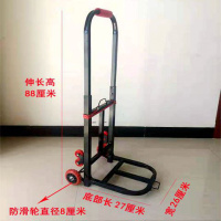 折叠行李车手拉车拉杆车小推车便携购物车拉货车载重王小拉车家用 小号黑色爬楼款*防滑轮+1绳