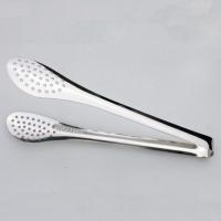 不锈钢食品夹食物方糖冰块夹烘焙夹面包烧烤牛排自助餐厅火锅夹子 长约33cm(货号:14#贝壳)