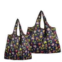 超市购物袋高承重便携可折叠妈咪环保袋买菜手提袋单肩旅行 动物世界(一大一中)