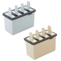 雪糕模具家用做冰棍冰棒diy冰淇淋冻冰块盒冰糕冰格自制冰盒棒冰 1套北欧蓝+1套北欧米