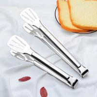加厚不锈钢食品夹面包夹子烧烤夹厨房糕点夹牛排夹烘焙烤肉馒头夹 两个装 12寸【28.5cm】
