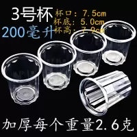 一次性杯子塑料杯批发加厚航空杯水杯茶杯家用透明杯整箱