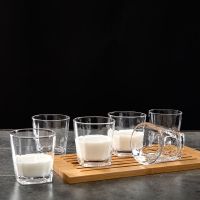 玻璃杯套装家用6只装玻璃杯子耐高温泡茶杯喝水杯无铅啤酒杯加厚