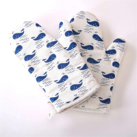 厂家直销微波炉加厚防烫隔热烤箱耐高温烘焙厨房居家日用手套 可爱鲸鱼(加厚款) 单只