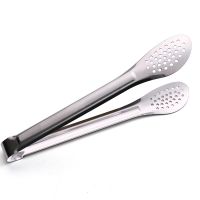 加厚不锈钢食品夹子自助餐面包夹食物夹烧烤夹厨房用品(单个装) 精巧12寸 两个