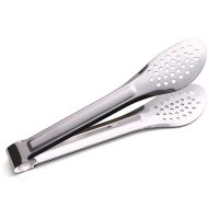 加厚不锈钢食品夹子自助餐面包夹食物夹烧烤夹厨房用品(单个装) 精巧9寸 两个