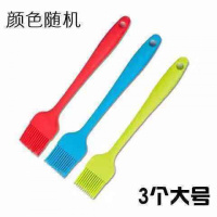 家用耐高温油刷子厨房烙饼硅胶油刷烘焙烧烤刷不毛烧烤刷油刷子 起大号一体油刷3条[颜色随机]