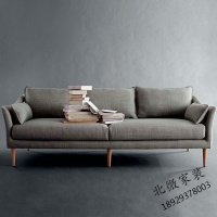简约北欧大小户型客厅三人位布艺沙发整装可拆洗店铺公寓双人沙发