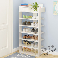  简约现代客厅家具人造板置物架后防尘超大容量多层收纳宿舍鞋柜组合置物架玄关小鞋架靴架