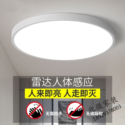 智能吸顶灯LED过道阳台灯具楼梯灯入户玄关厅灯雷达人体感应灯