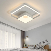 简约现代吸顶灯LED铁艺led吸顶灯卧室灯简约现代创意LED吸顶灯正方形家用大气温馨浪漫婚房儿童灯JH