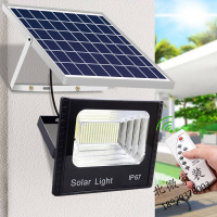 太阳能灯庭院灯一拖二户外防水工地照明灯家用室内新农村超亮路灯太阳灯led投光灯