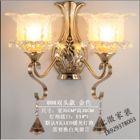 壁灯床头灯现代欧式简约创意led水晶卧室客厅过道楼梯墙壁灯