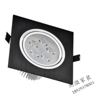 led嵌入式单双头射灯三头桶灯长方形筒灯正方形铜灯10X20斗胆孔灯