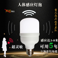 人体感应灯泡家用led智能雷达感应灯楼道走廊过道声控红外自动