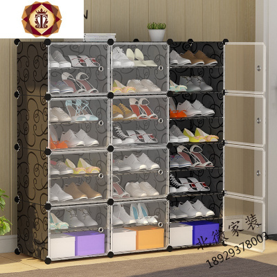 透明鞋盒防尘收纳盒子塑料宿舍鞋架简易鞋柜家用神器篮球鞋整理箱